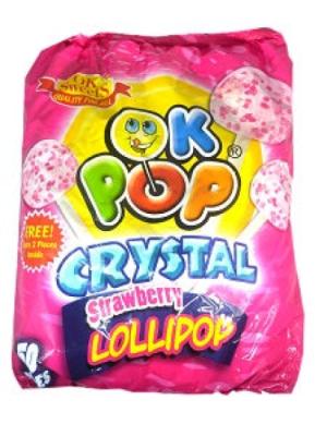 Lollipop Crystal Strawberry x50