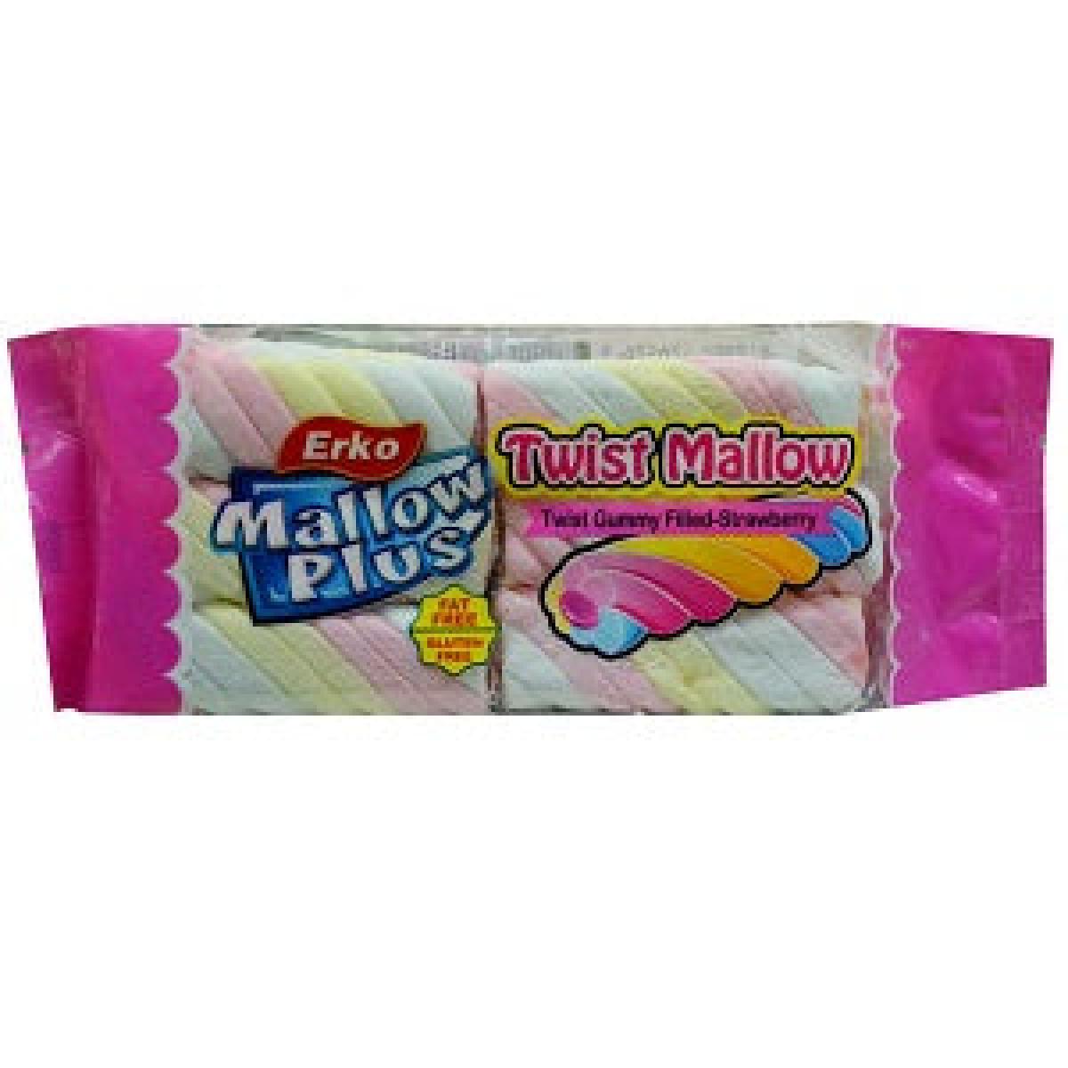 Mallow Plus Twist Gummy Filled Strawberry