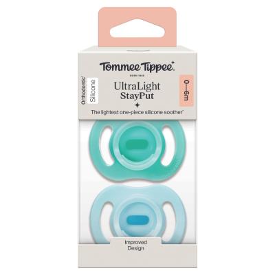 Ultra Light Stay Put Soothers x 2 0-6 Months