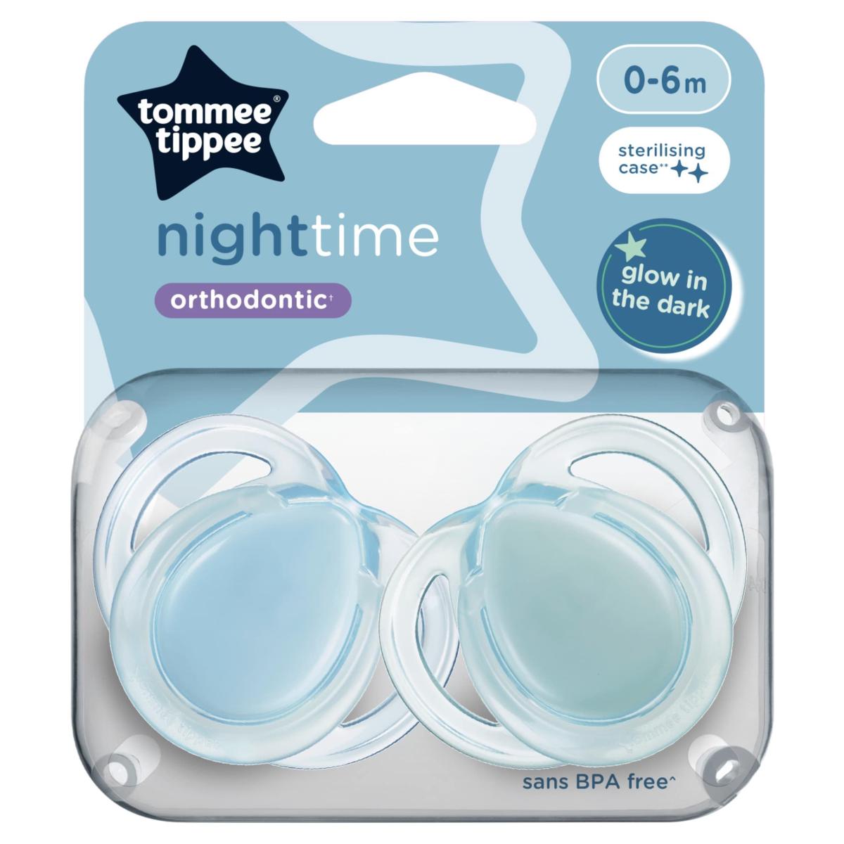 Night Time Soothers 0-6 Months Pack of 2