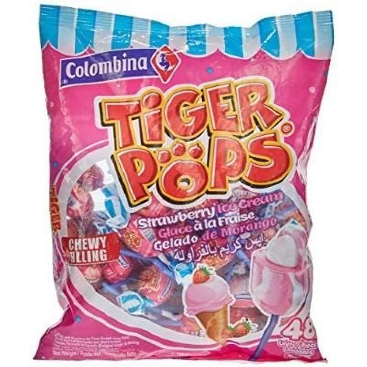 Strawberry Ice Cream Tiger Pops