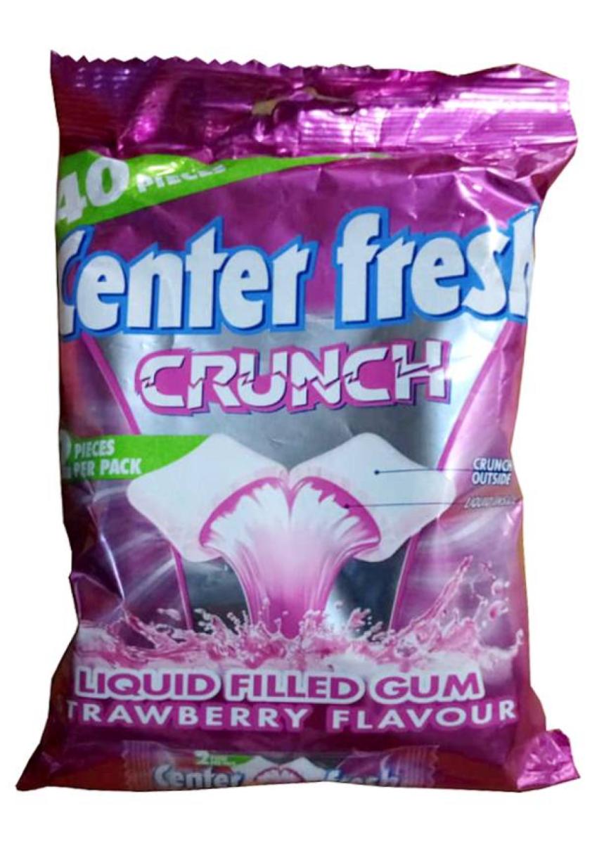 Liquid Filled Chewing Gum Crunch Strawbberry