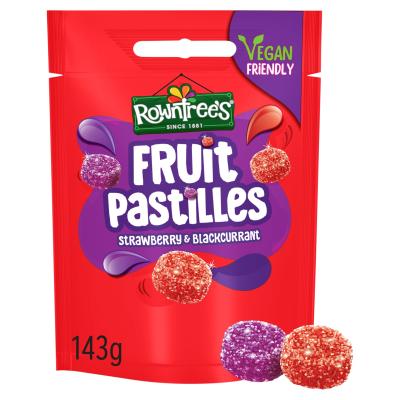 Fruit Pastilles Strawberry & Blackcurrant Sweets Sharing Bag