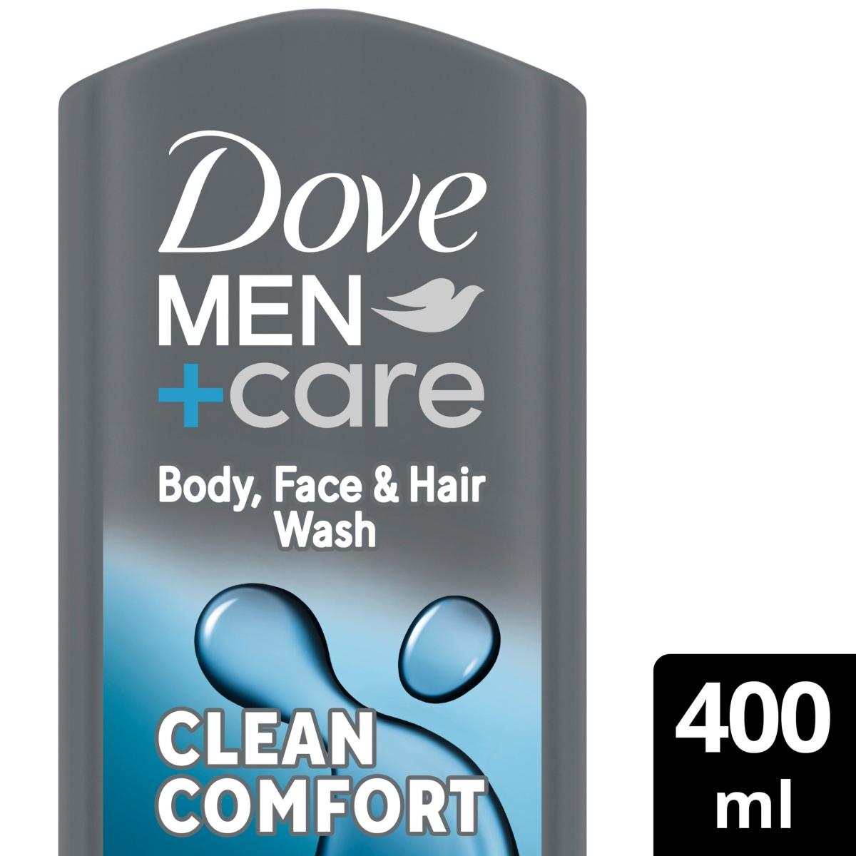 Men+Care Clean Comfort 3 in 1 Body Face Hair Wash Shower Gel