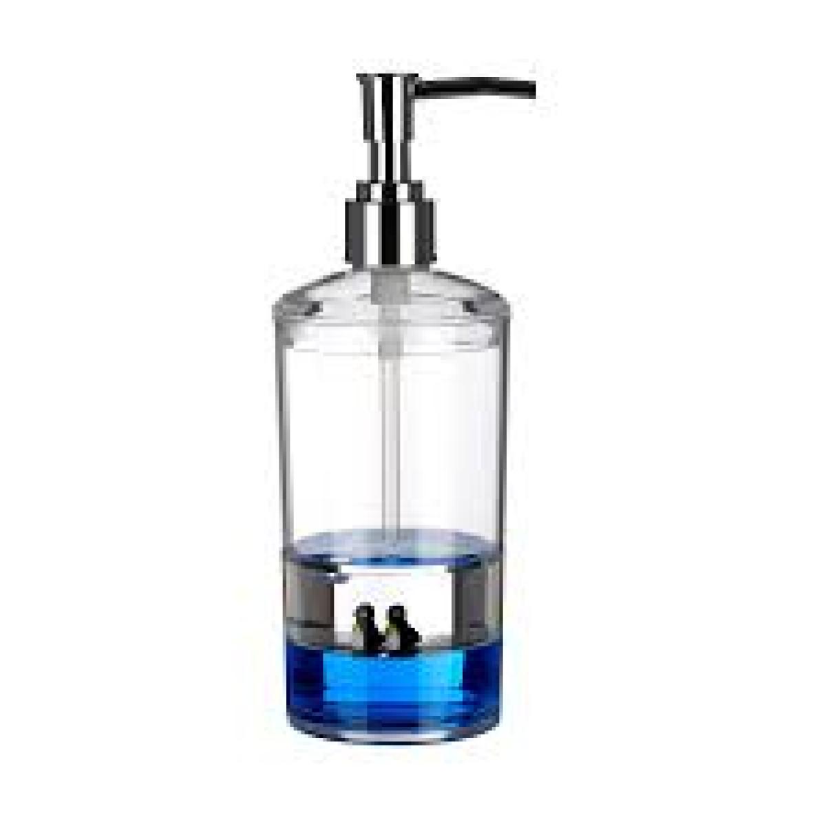 Acrylic Lotion/Soap Dispenser With Floating Blue Penguin