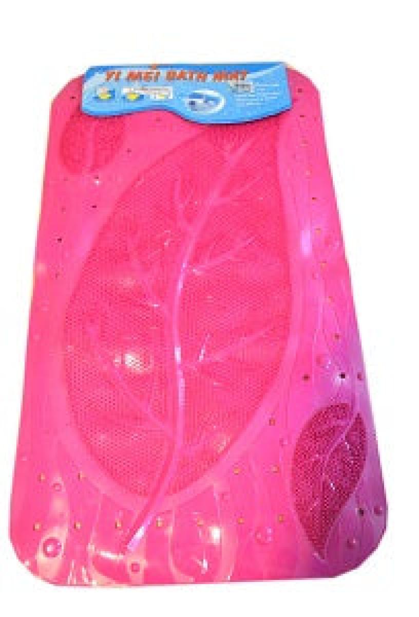 Rubber Non-Slip Bath Mat - Pink