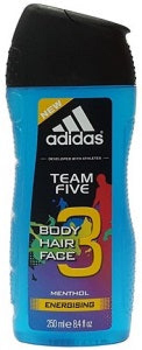 Shower Gel Team Five Body Hair Face Menthol Energy