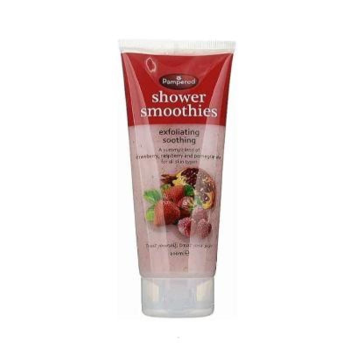 Shower Smoothies Exfoliating Soothing Strawberry, Raspberry, Pomegranate