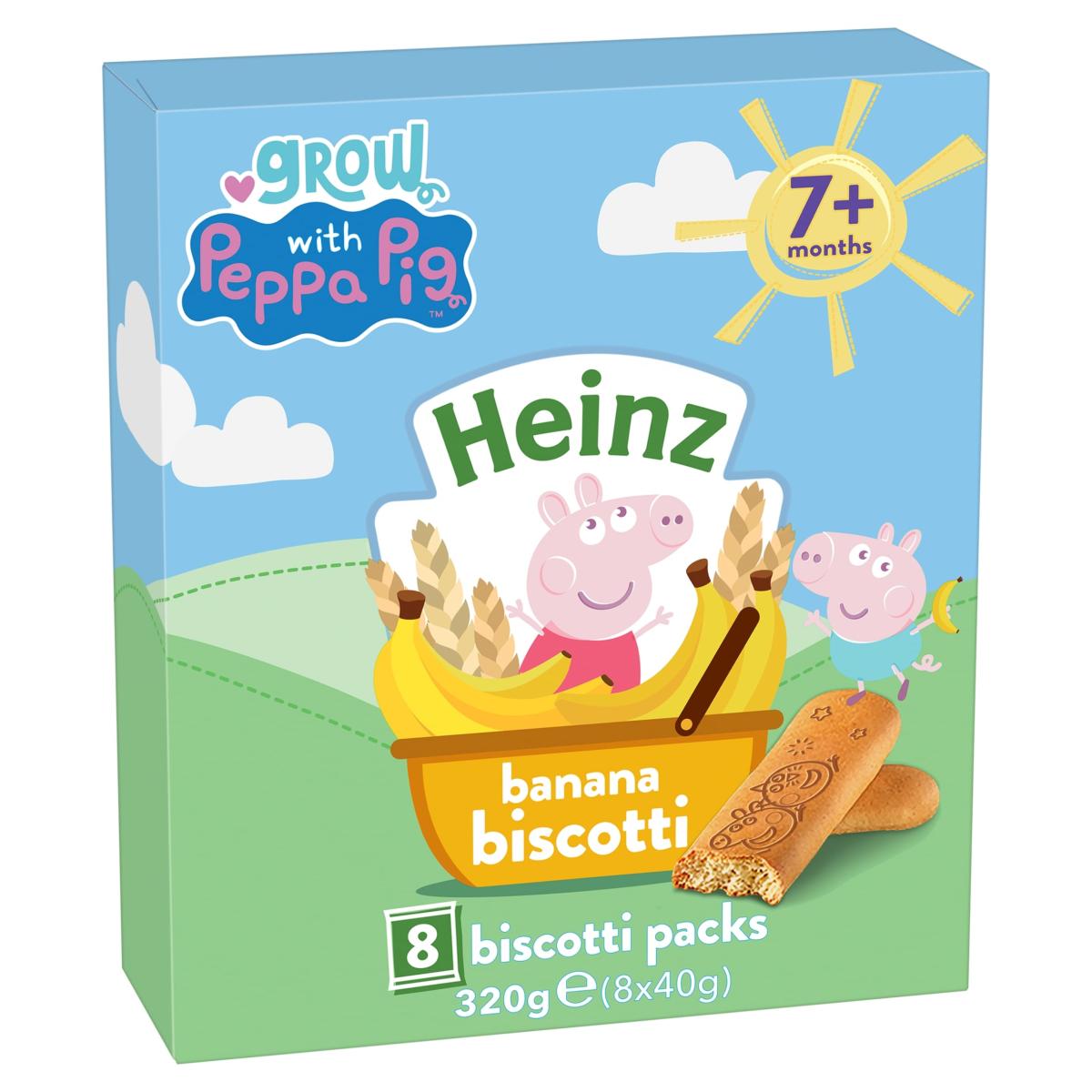 Peppa Pig Banana Biscotti Baby Food Snack 7 Months+