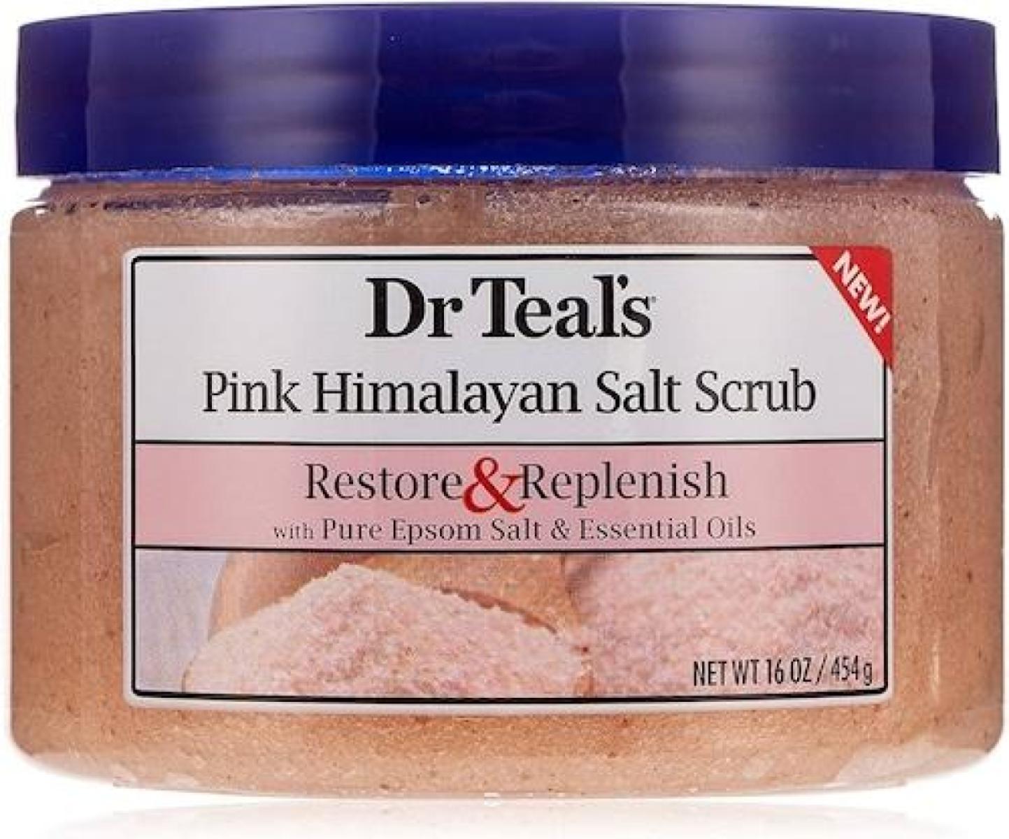 Salt Scrub Pink Himalayan Restore & Replenish Pure Epsom Salt & Essential Oils