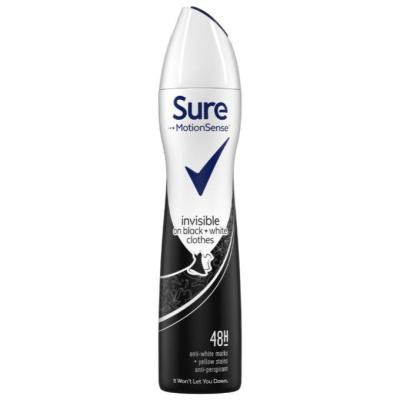 Anti-Perspirant Deodorant Spray Women Invisible Black & White