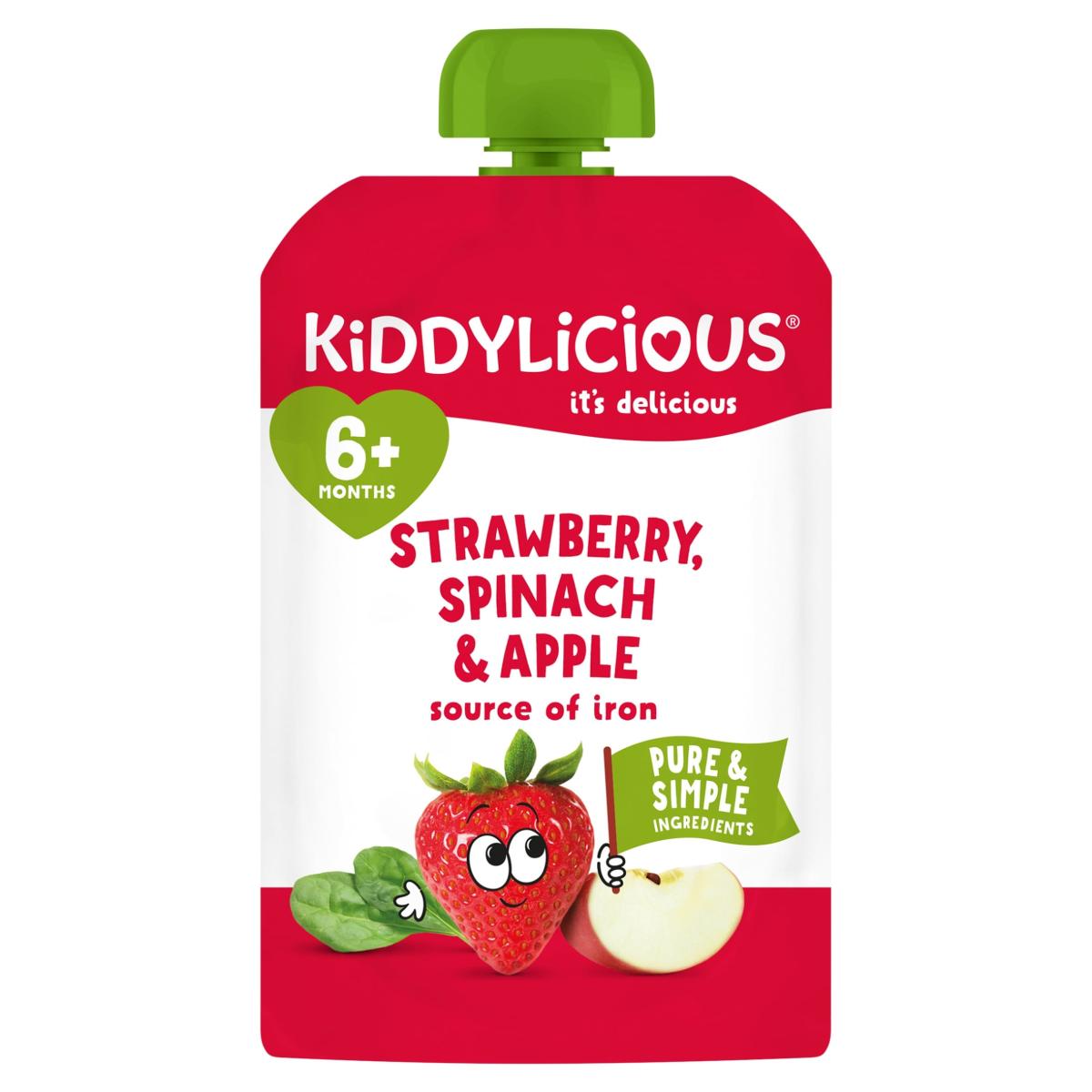 Pouches Strawberry Apple & Spinach 6 Months+