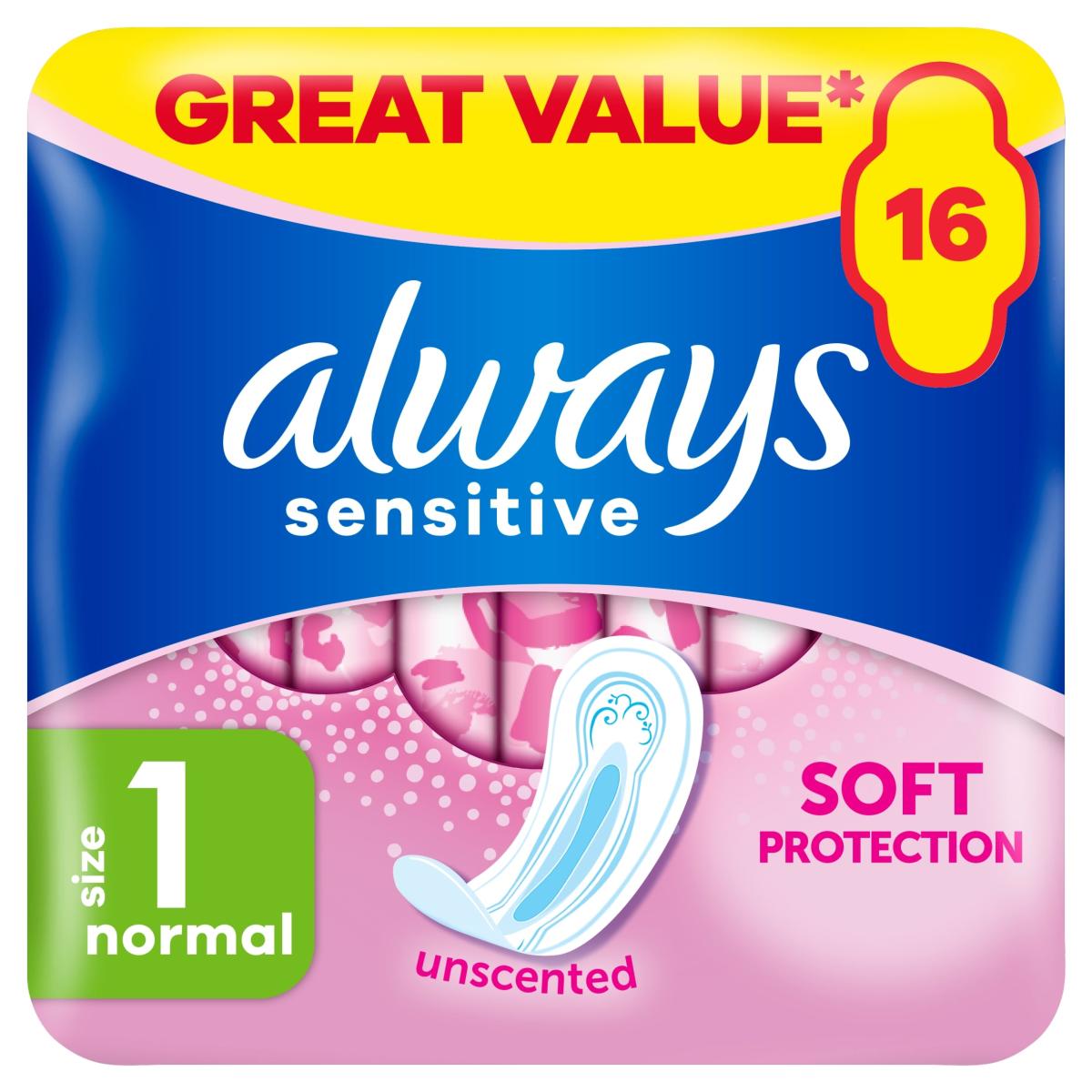 Sensitive Normal Size 1 Sanitary Towels