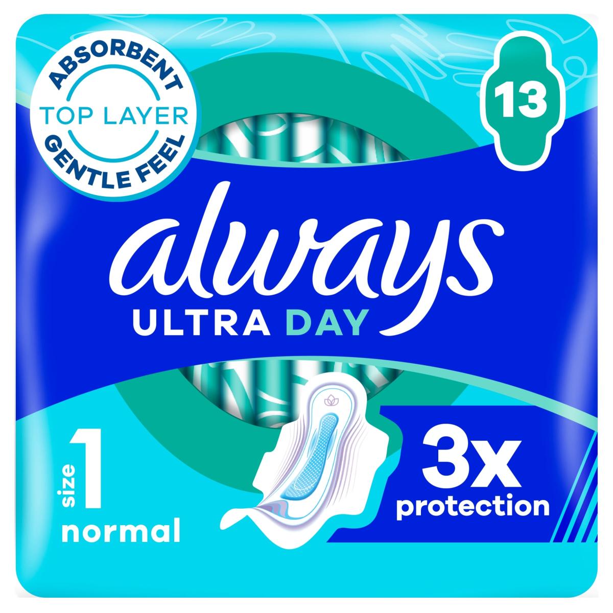Ultra Day Sanitary Towels Size 1 Normal With Wings
