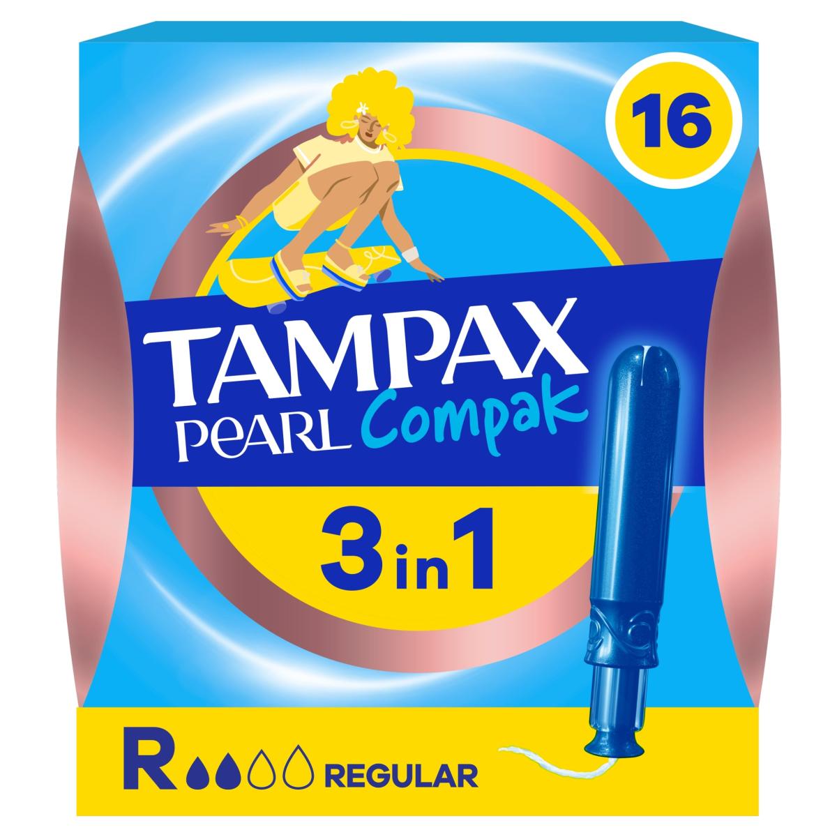 Pearl Compak Regular Tampons With Applicator