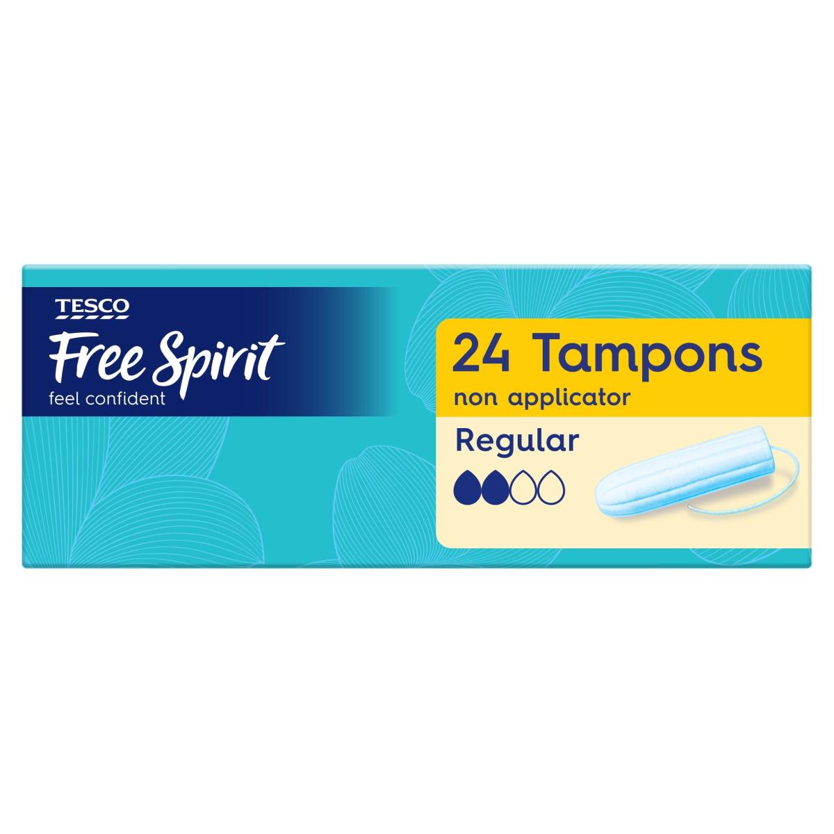 Free Spirit Non-Applicator Tampons Regular