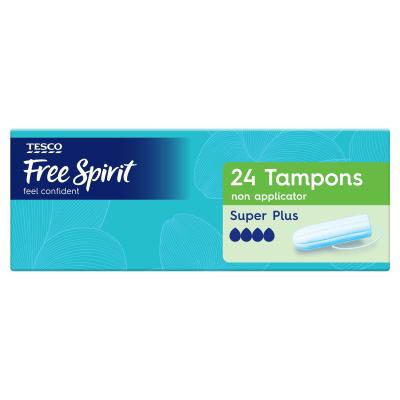 Free Spirit Non-Applicator Tampons Super Plus