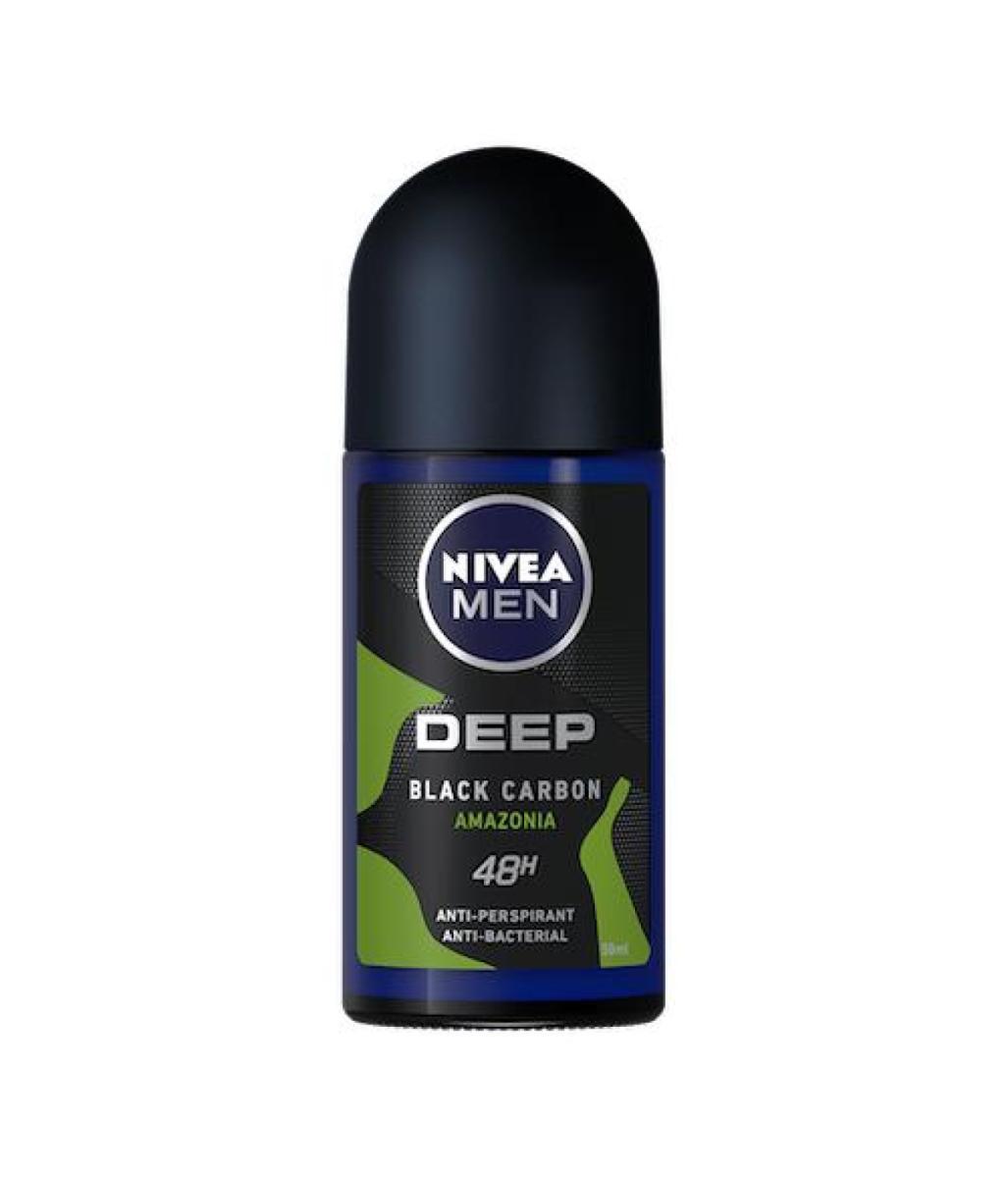 Anti-Perspirant Deodorant Roll On For Men Deep Black Carbon Amazonia