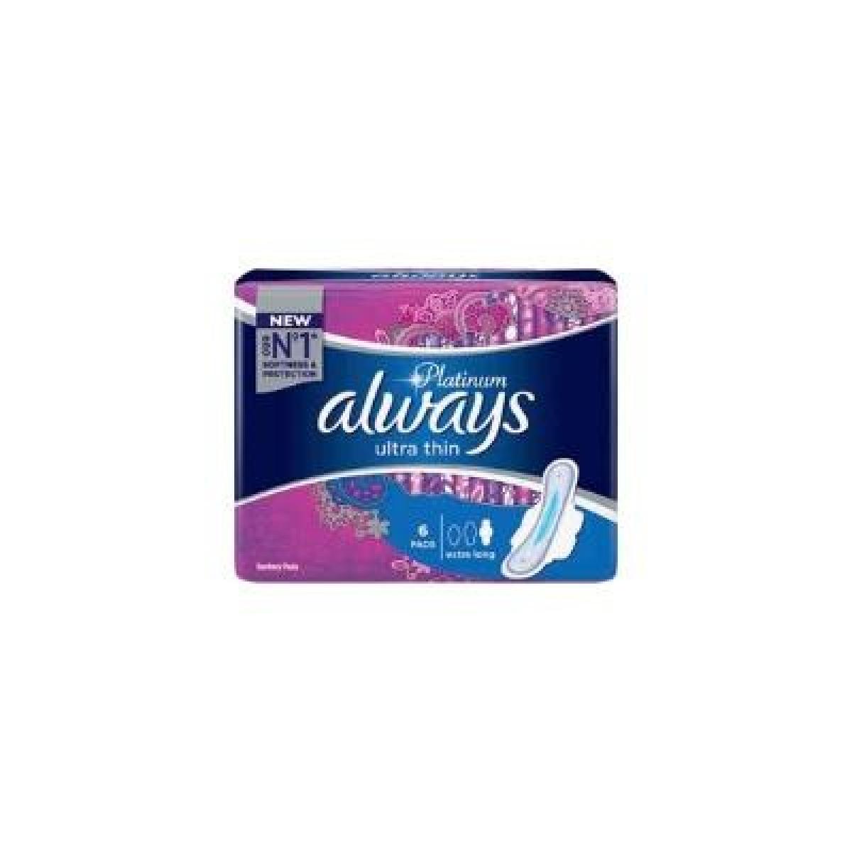 Ultra Platinum Sanitary Pads Extra Long x6