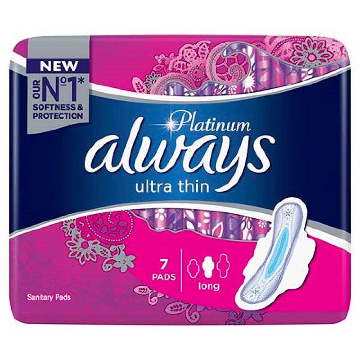 Ultra Platinum Sanitary Pads Long x7