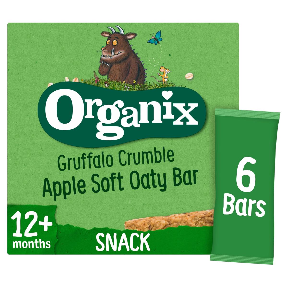 Gruffalo Crumble Apple Organic Soft Oaty Bars Toddler Snack Multi-Pack