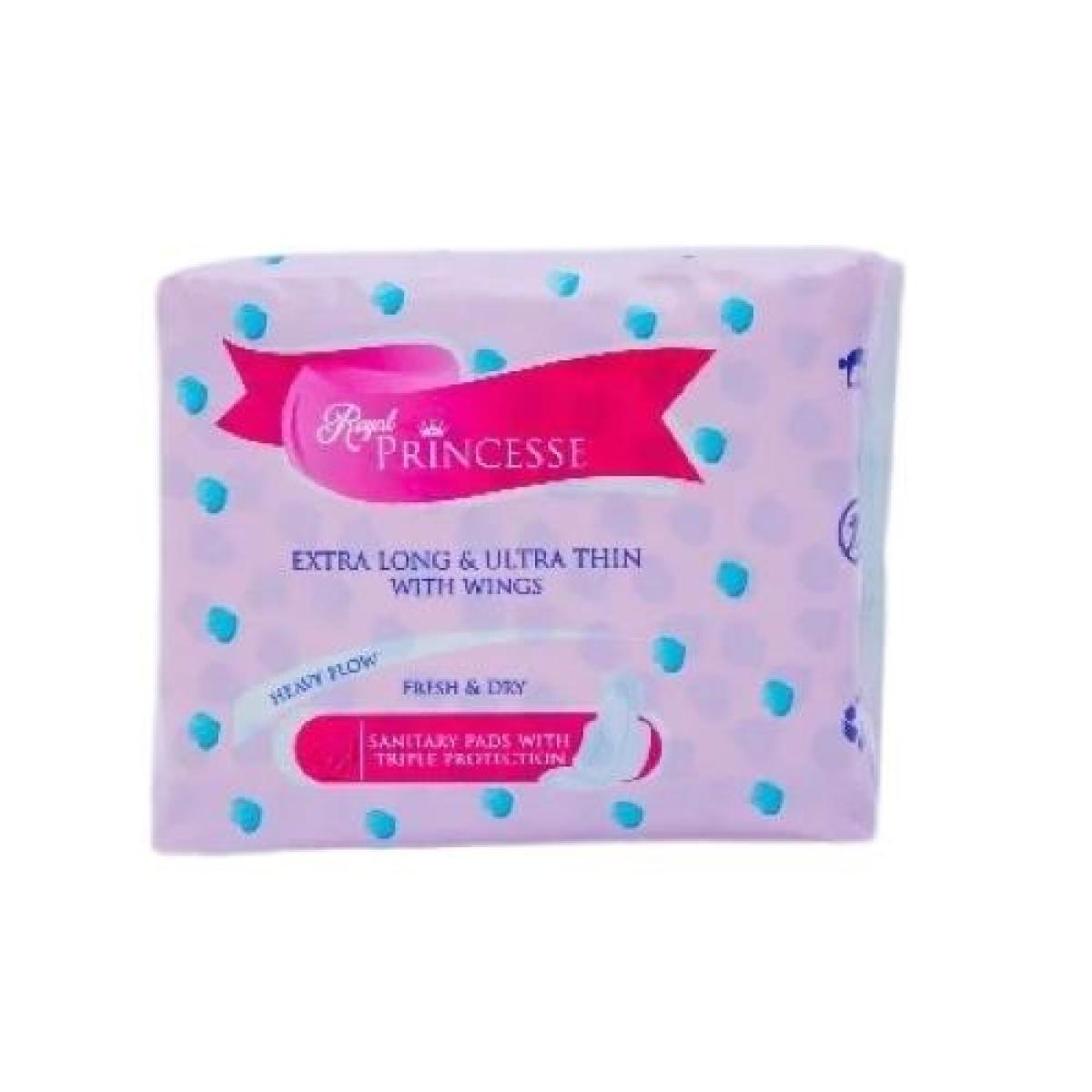 Ultra Thin Cotton Sanitary Pads With Wings Extra Long x8
