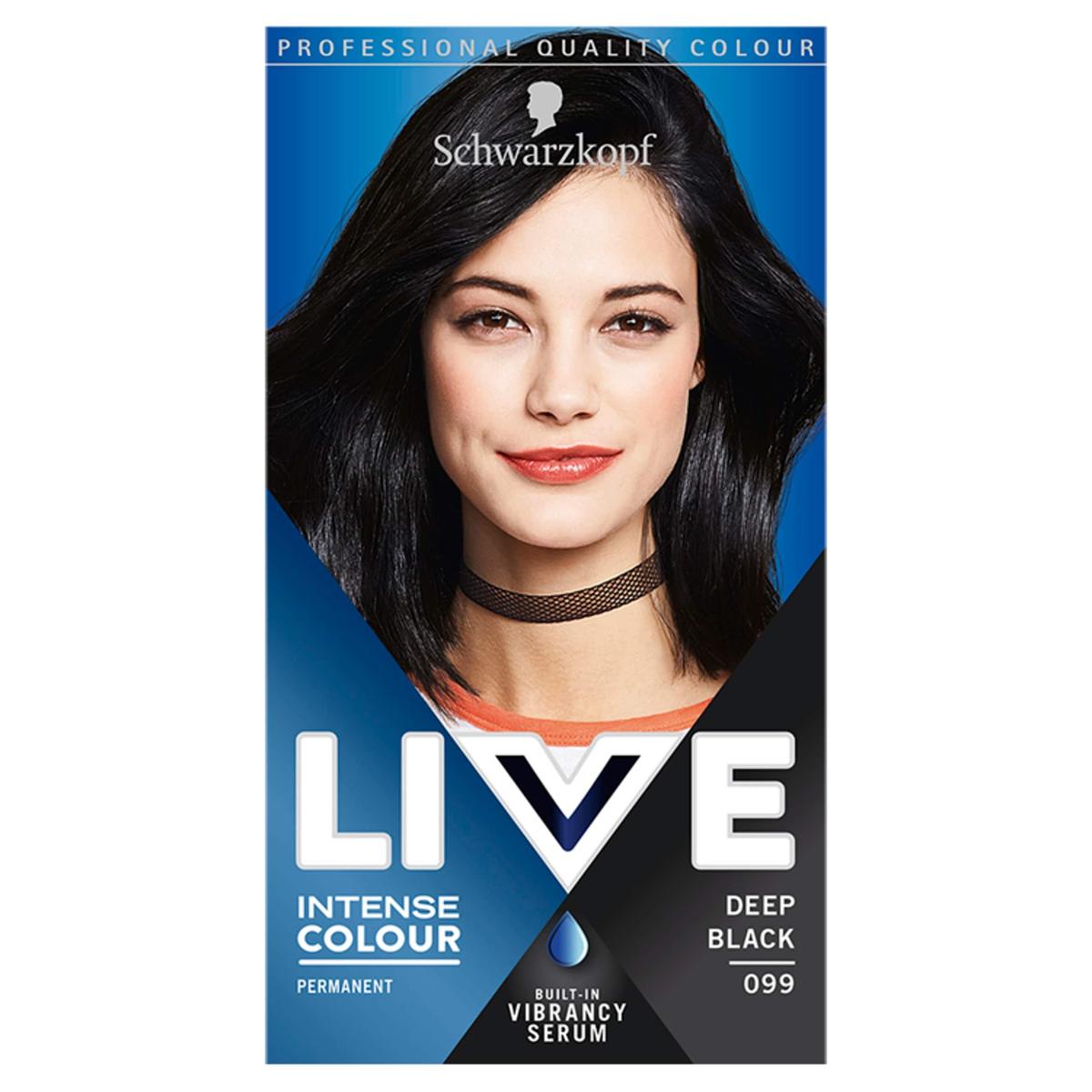 Live Intense Colour Permanent Hair Dye Deep Black 099
