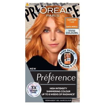 Paris Preference Permanent Gel Hair Dye Copper 7.432
