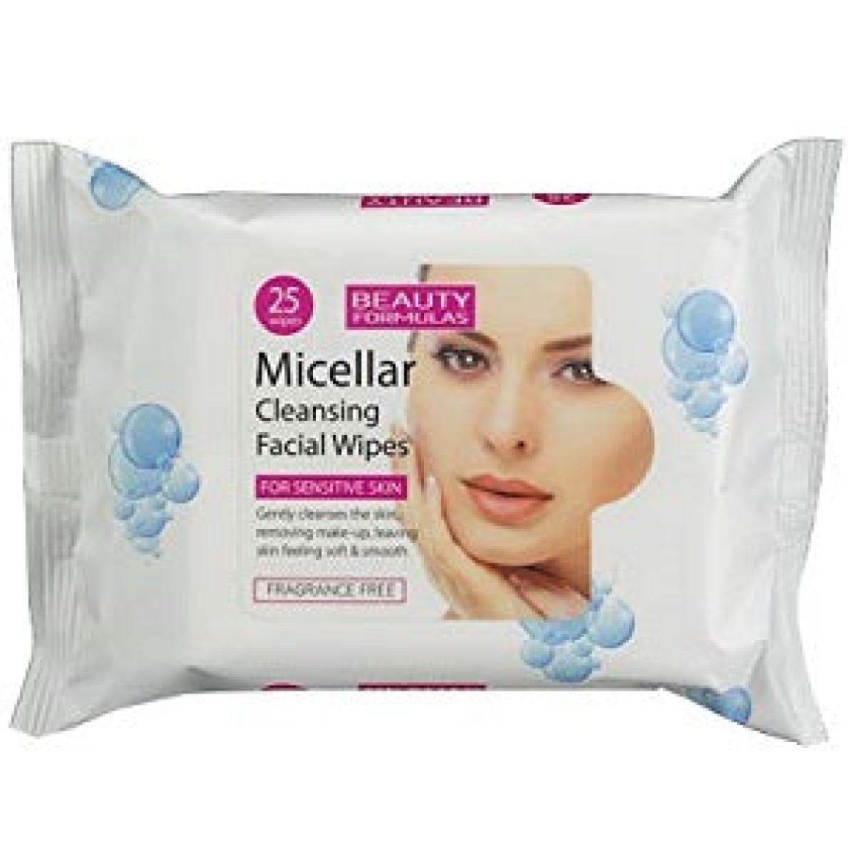 Micellar Cleansing Facial Wipes Sensitive Skin Fragrance-Free x25