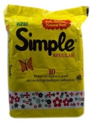 Press-On Sanitary Pads Regular x10