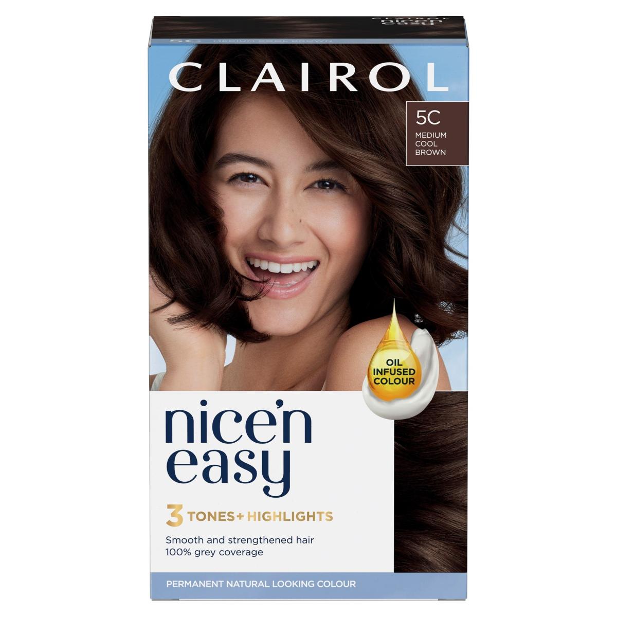 Nice'N Easy Creme Permanent Hair Dye 5C Medium Cool Brown