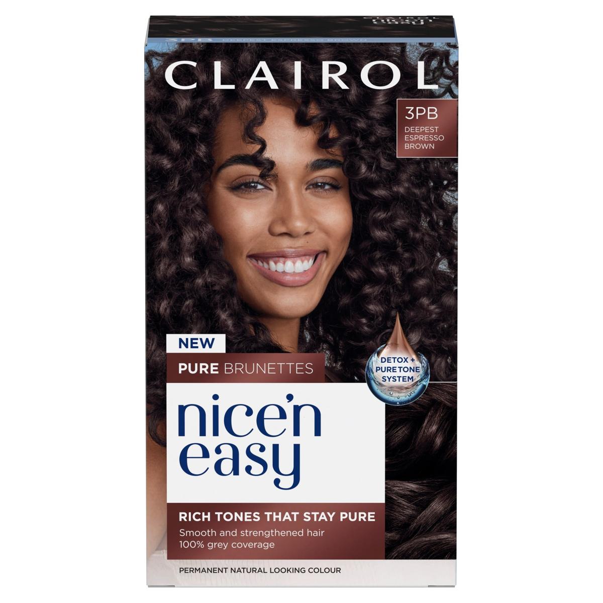 Nice'N Easy Creme Pure Brunettes Permanent Hair Dye Kit 3PB Deepest Espresso Brown