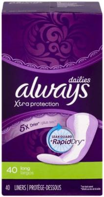 Xtra Protection Daily Liners Long x40