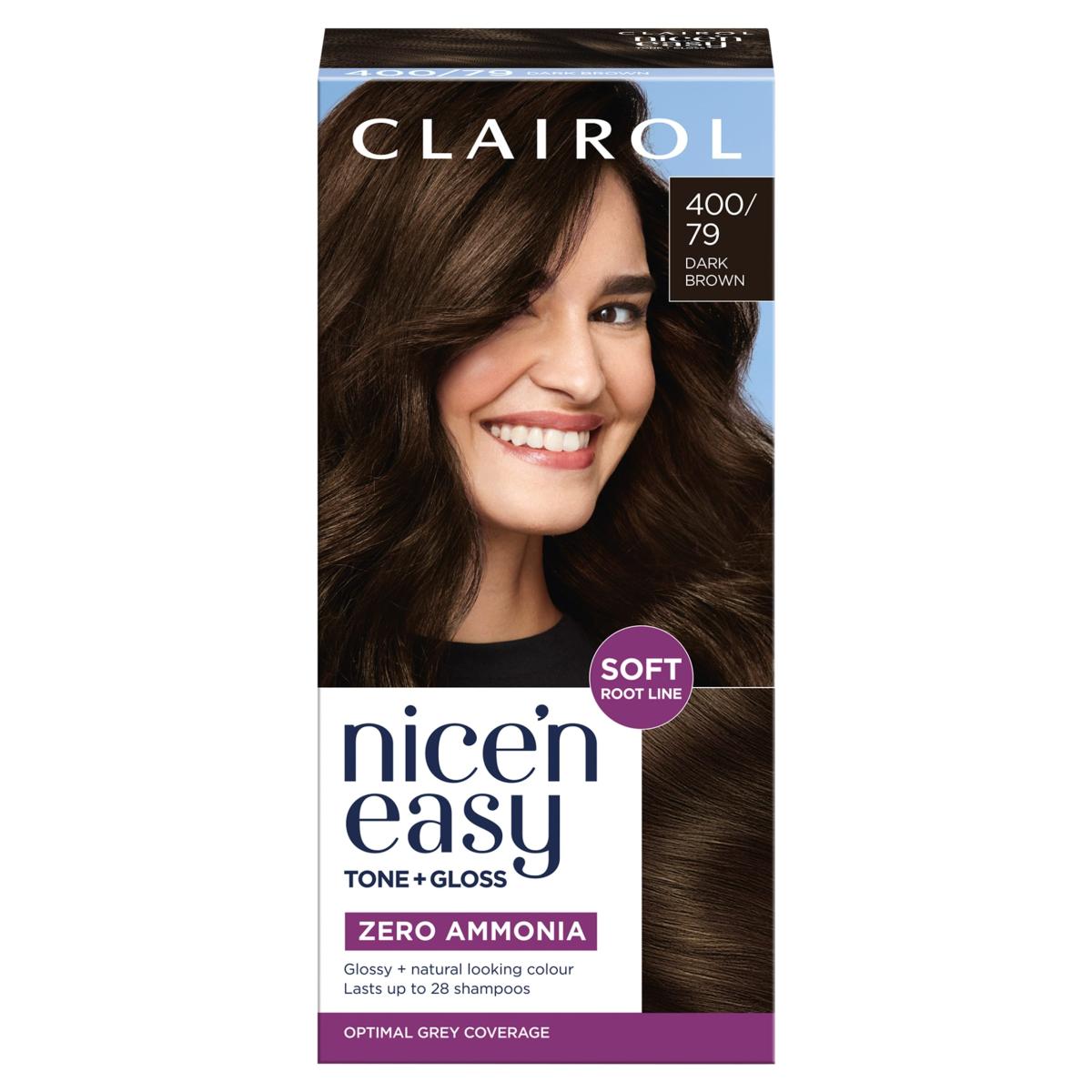 Nice'N Easy Tone+Gloss Semi Permanent Hair Dye 400/79 Dark Brown