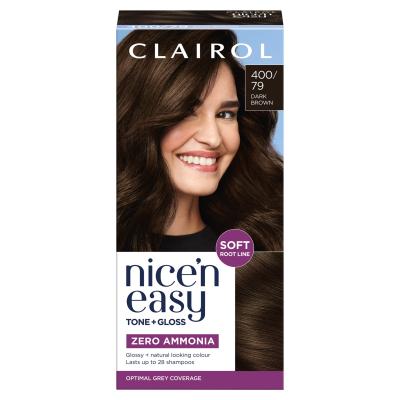 Nice'N Easy Tone+Gloss Semi Permanent Hair Dye 400/79 Dark Brown