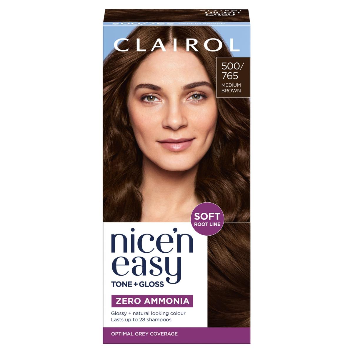 Nice'N Easy Tone+Gloss Semi Permanent Hair Dye 500/765 Medium Brown