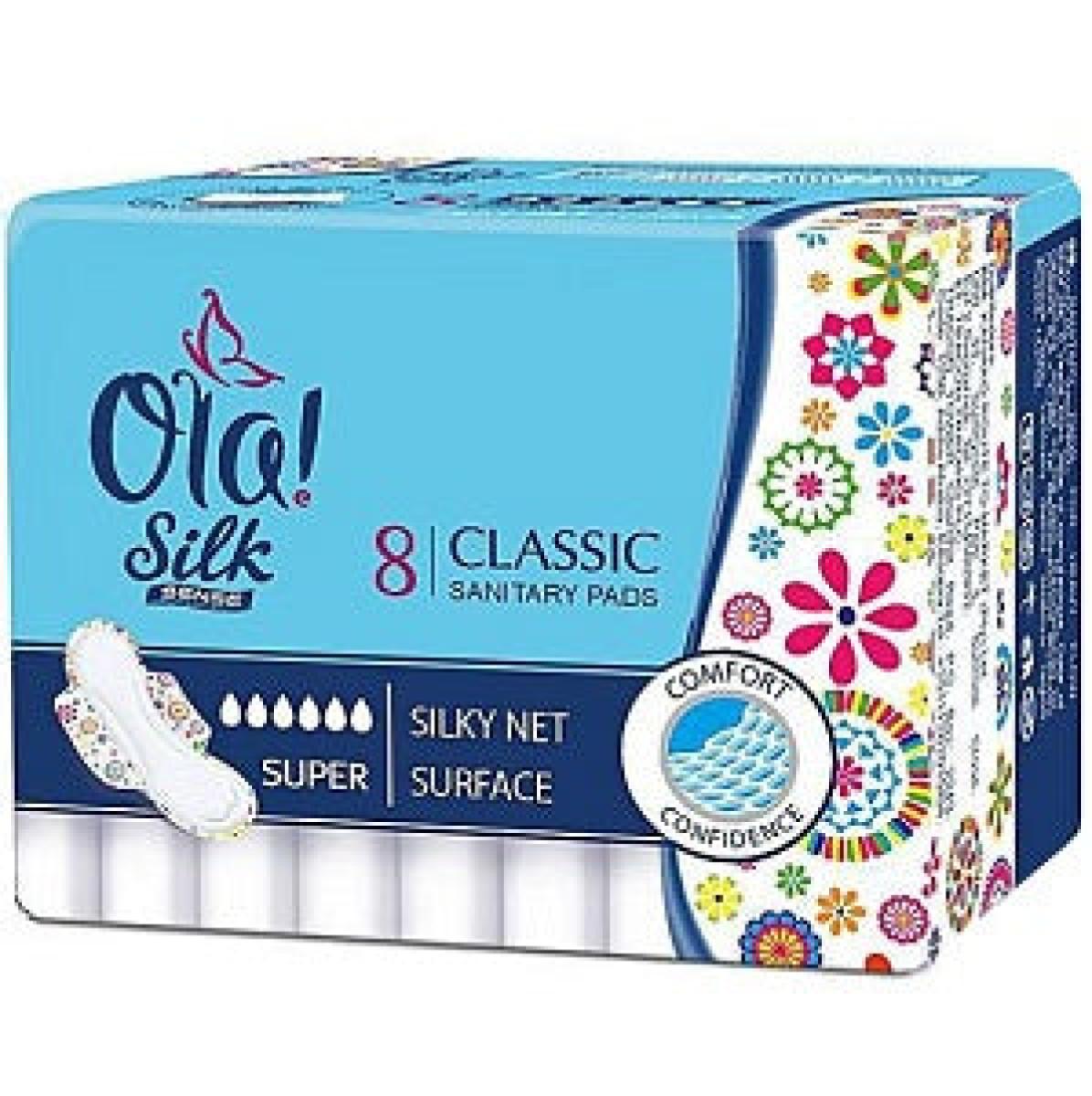Classic Sanitary Pads Super With Silky Net Surface x8