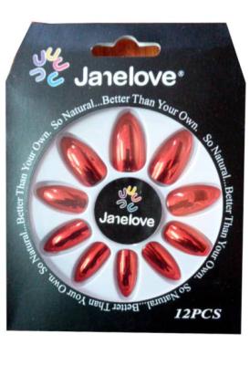 Nails + Glue x12 - Red (Glossy)