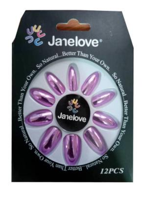 Nails + Glue x12 - Purple (Glossy)