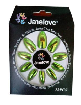 Nails + Glue x12 - Lemon Green (Glossy)