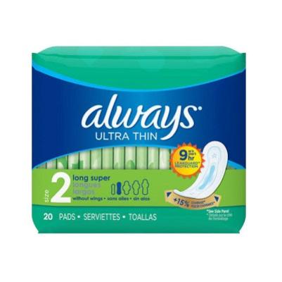 Ultra Thin Long Super Size 2 Pads Without Wings x20