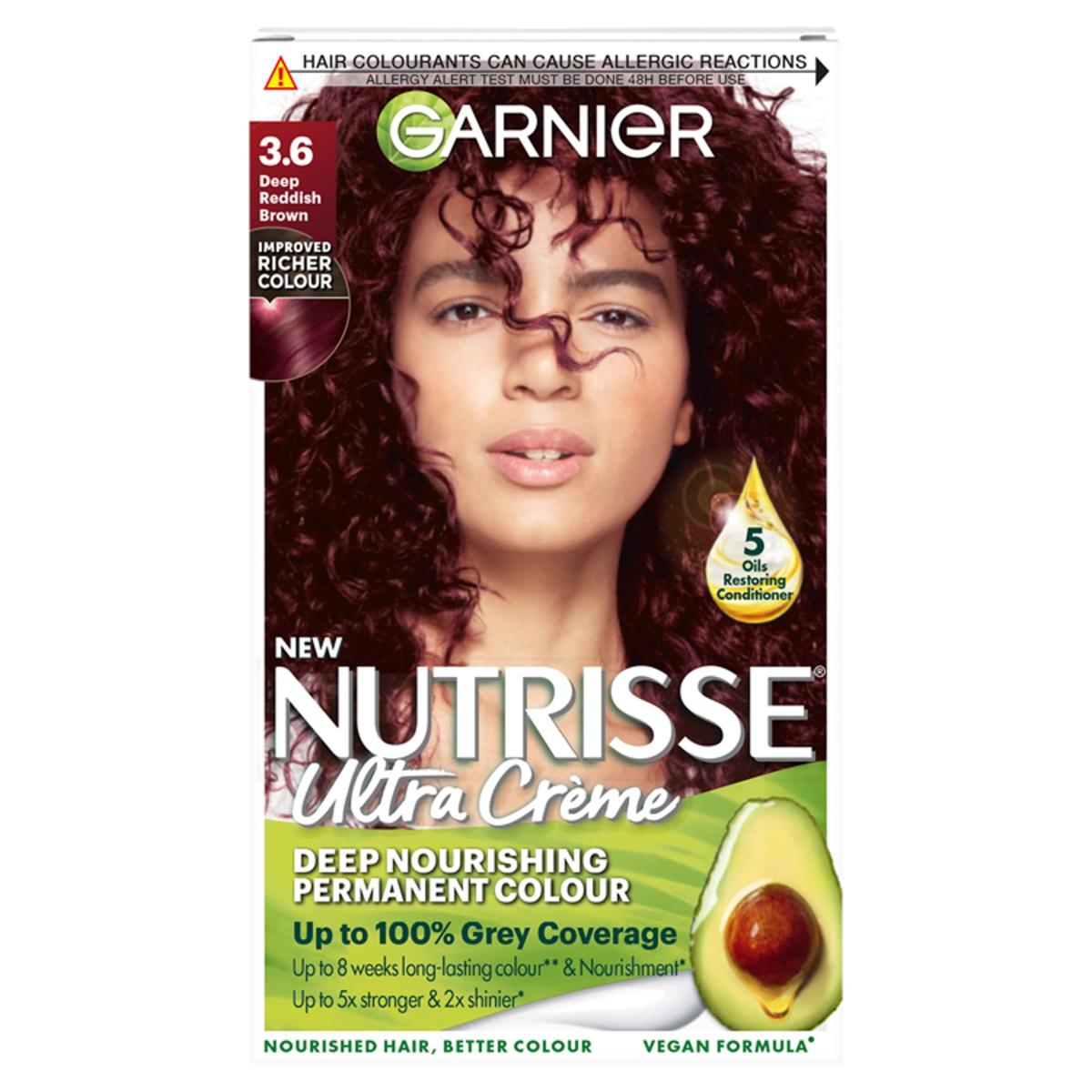 Nutrisse 3.6 Deep Reddish Brown Permanent Hair Dye