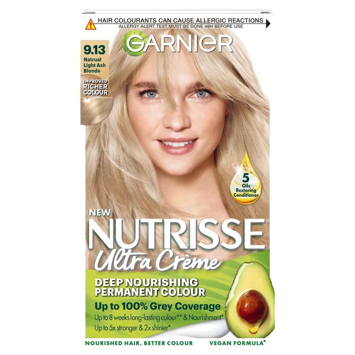 Nutrisse 9.13 Natural Light Ash Blonde Permanent Hair Dye