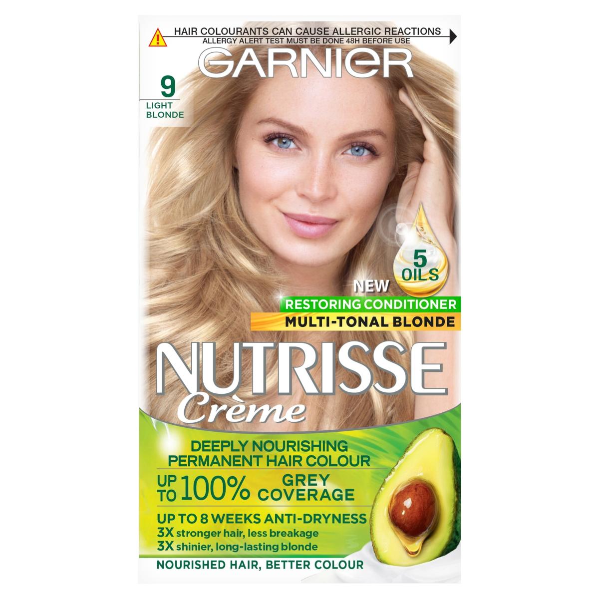 Nutrisse Creme Permanent Hair Colour 9 Light Blonde