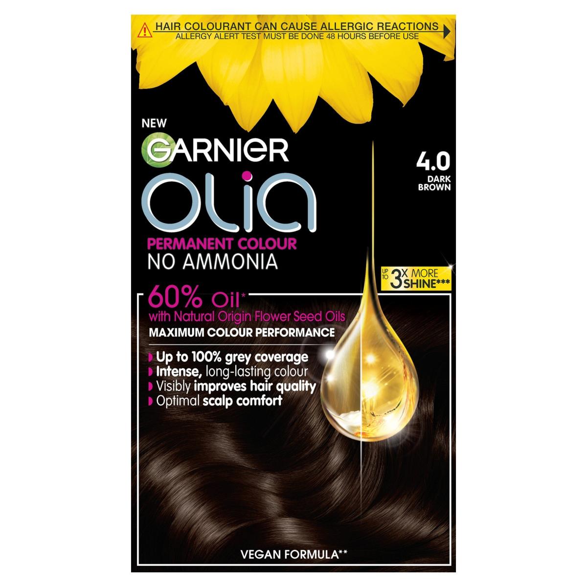 Olia No A Mmonia Permanent Hair Dye 4.0 Dark Brown