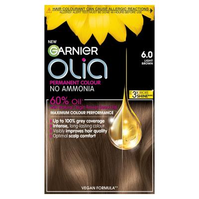 Olia No A Mmonia Permanent Hair Dye 6.0 Light Brown