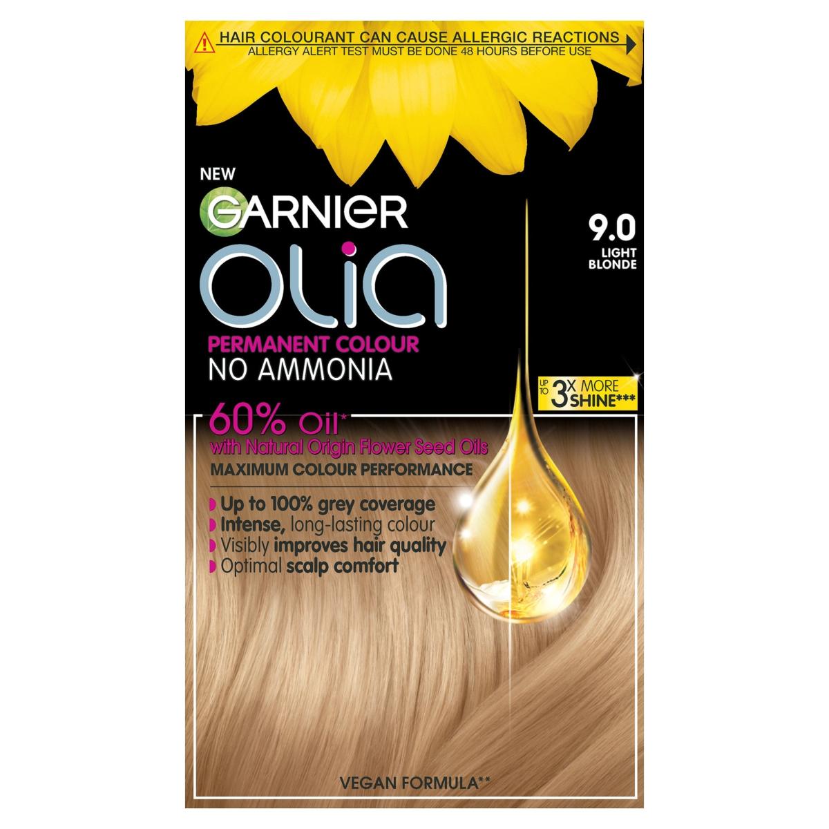Olia No A Mmonia Permanent Hair Dye 9.0 Light Blonde