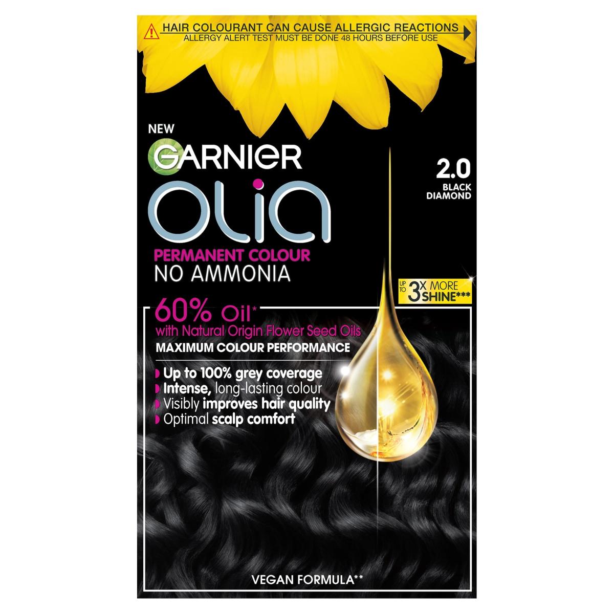 Olia No A Mmonia Permanent Hair Dye Black Diamond 2.0