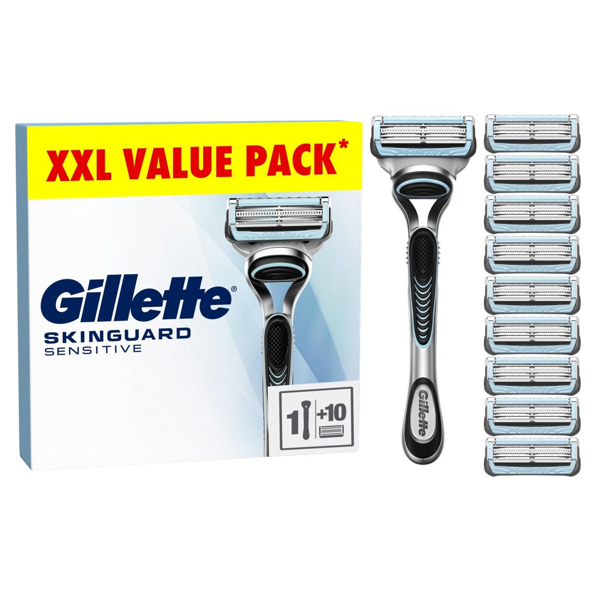 SkinGuard Value Pack: Mens Razor + 10 Blade Refills