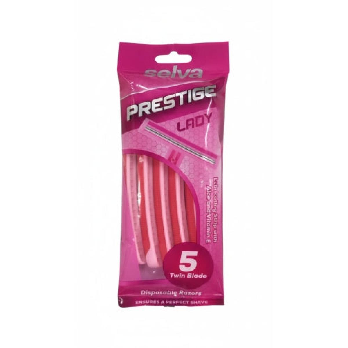 Prestige Lady Twin Blade Shaving Stick x5